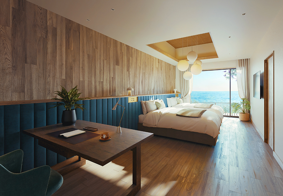 海の風が誘うベッドルーム