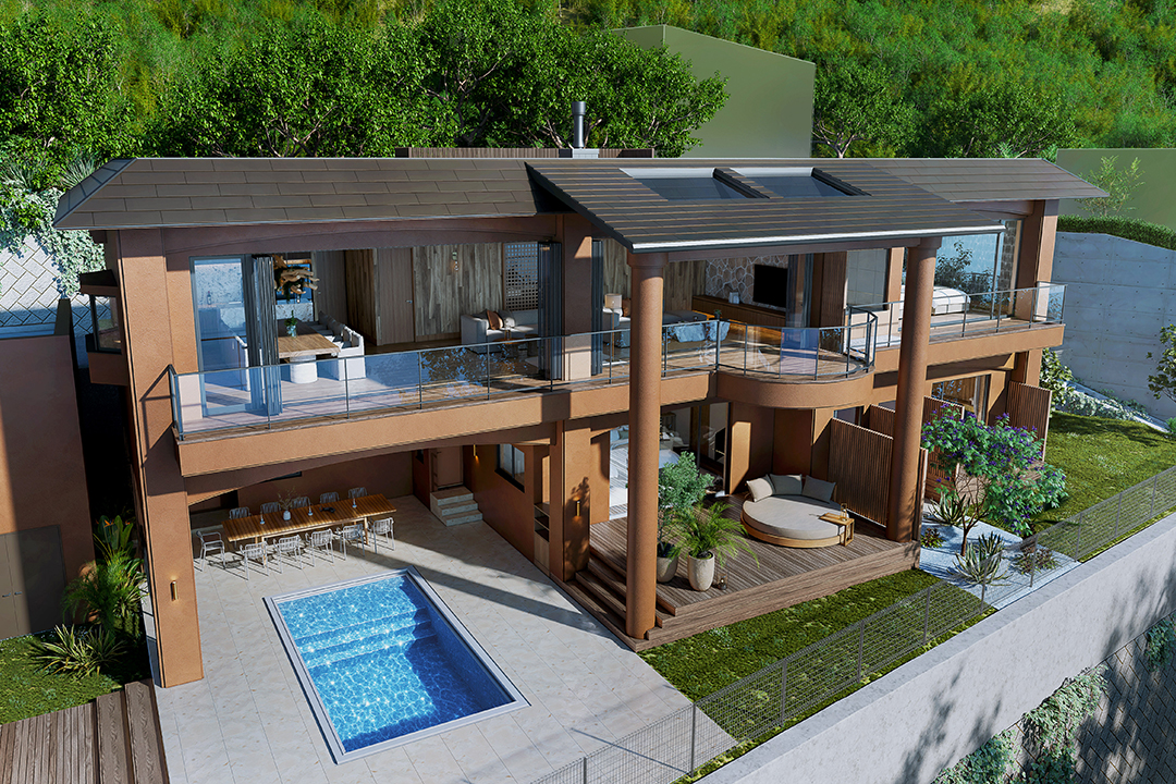 光と海景に響き合う洗練のエクステリア